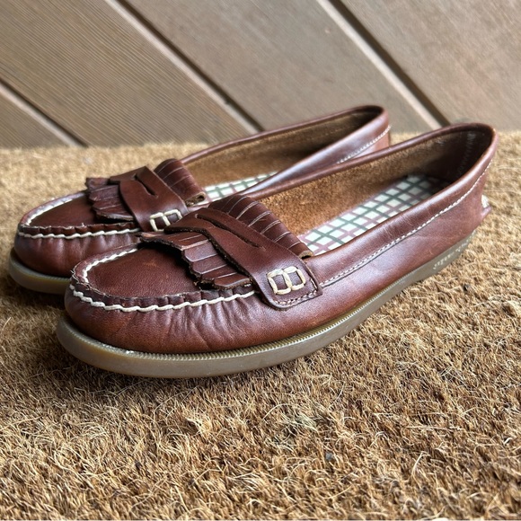 Sperry Brown Leather Loafers - Picture 8 of 9